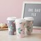 4 Pastel Designs 24 Pack Floral Paper Coffee Cups with Lids - Disposable To-Go Drinkware for Birthday Parties, Wedding Receptions, and Baby Showers - Coffee Cup 16 Oz